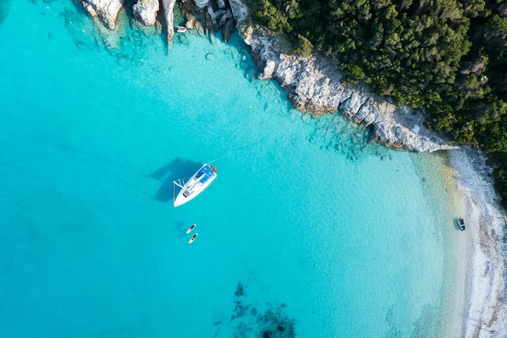 Beach clubs in Corfu