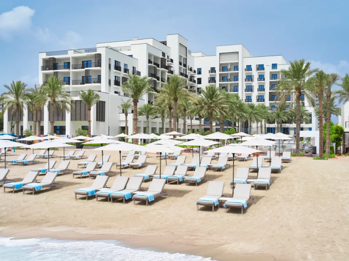 Sea-view pool and private beach at Palace Beach Resort Fujairah, Sharm
