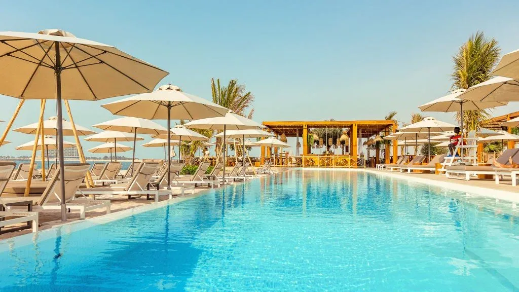 All-inclusive beach and pool day at Rixos Bab Al Bahr, Al Marjan Island