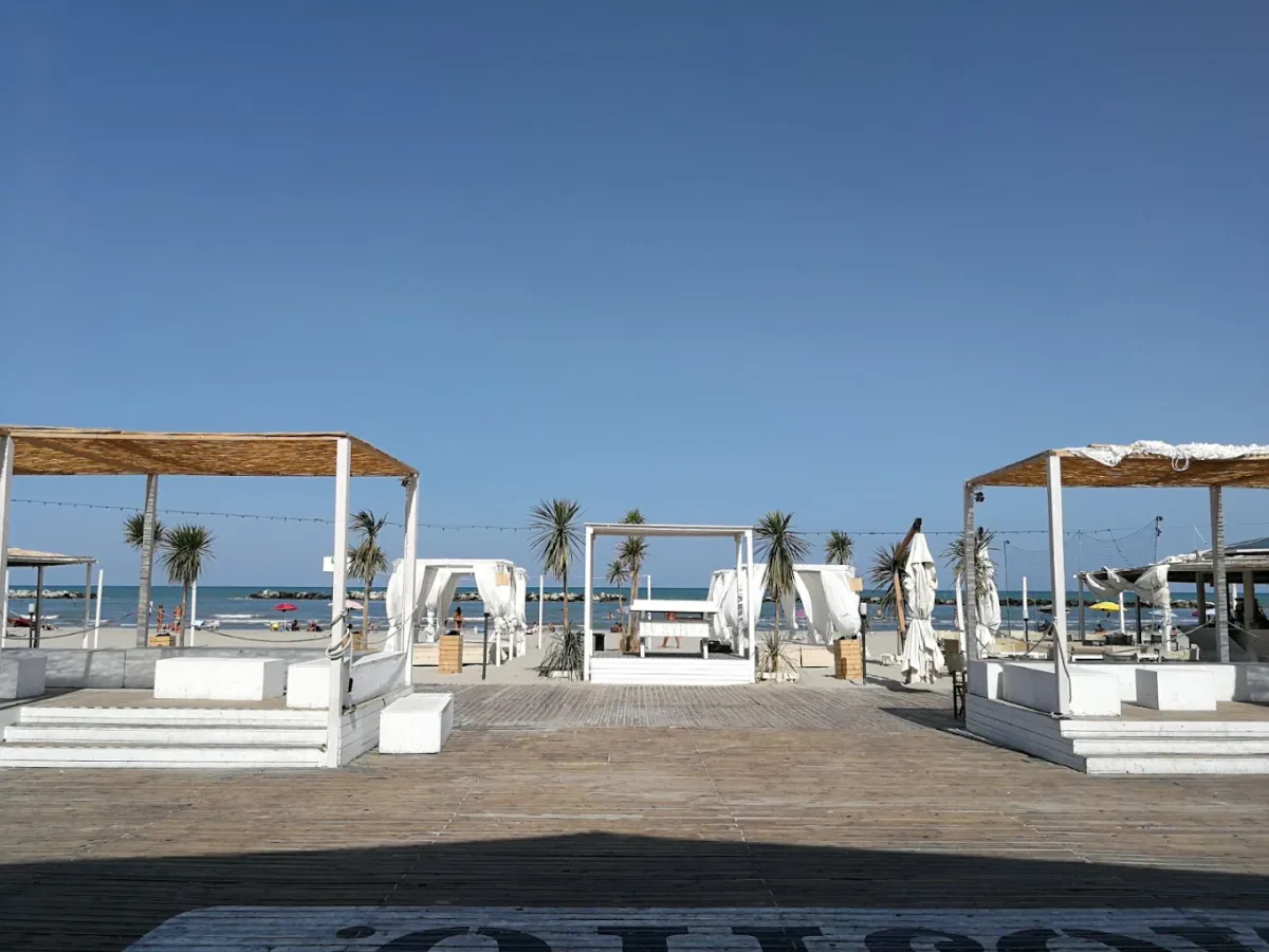 Beach arena with sport courts and a stage at Beky Bay, Bellaria-Igea Marina